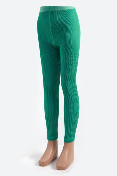 Katia&Bony Πράσινο παιδικό καλσόν με σχέδιο βισκόζης