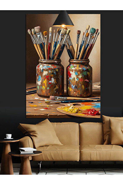 KanvasSepeti Pensule pentru pictură Vopsea în ulei de înaltă calitate textura...