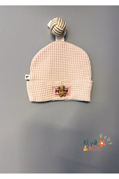 Caramell Baby Girl Teddy Bear Beanie