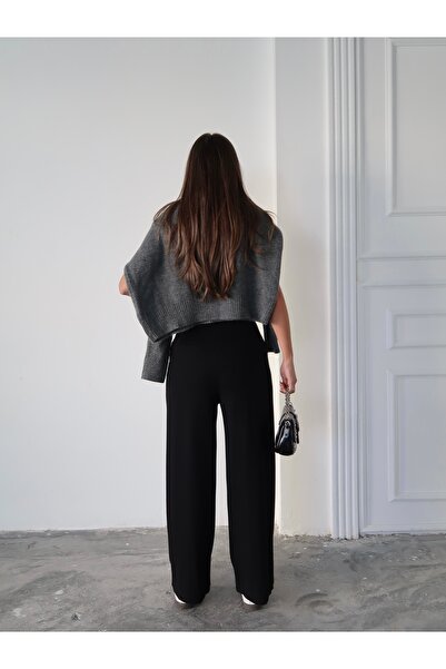 Paw Garage Women's Nova Modal Textured Pleated Palazzo Pants