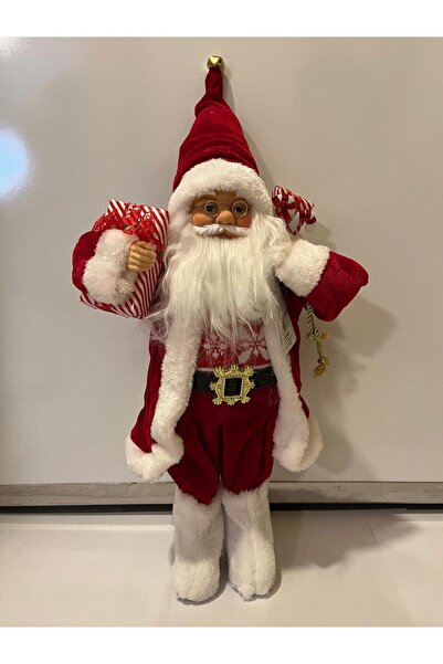 DLC بابا نويل يحمل صندوق هدايا مع حقيبة على الظهر 45 سم - 60 سم مع قبعة