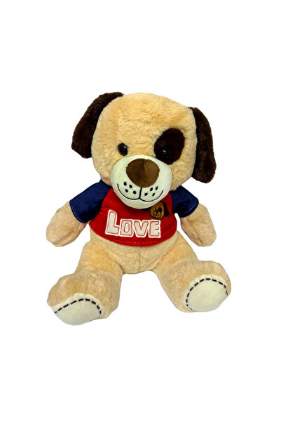 velve Плюшена играчка, кученце, с лаещ звук, височина 33 см, кремаво-червена