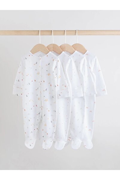 Next Baby 100% Cotton White 4-Piece Popper Baby Sleeping Bag