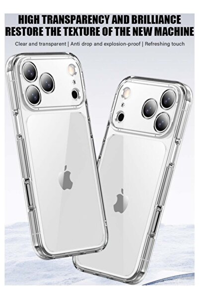 Generic Cover iPhone 17 Pro Max Clear Case - Crystal Clear, 4 Corner Airbags, Raised Camera Guard