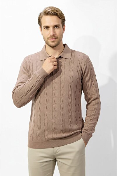 Velvarde Hair Braid Beige Knitwear Sweater