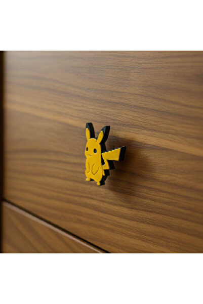 ka tasarım Pokemon Series Children's and Baby's Room Handle Collection, Furniture Handle, Shipped in a Set of Two