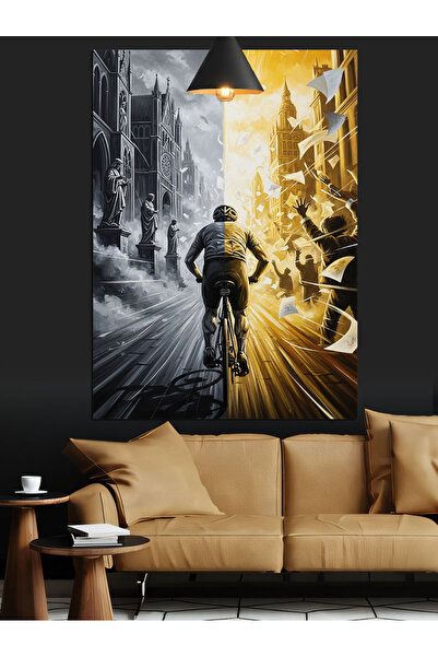 KanvasSepeti În o stradă întunecată Pictură în ulei de înaltă calitate textur...