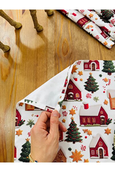 White Alamode Christmas Themed American Tableware, Christmas Table Decoration Set of 6