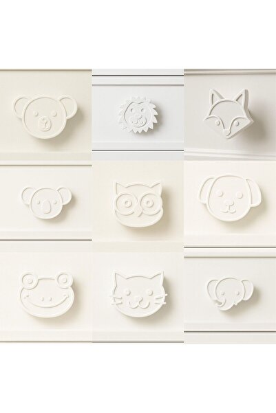 ka tasarım Minizoo Kids Furniture Handle Collection Children's and Baby's Room Handles, Shipped in Sets of Two