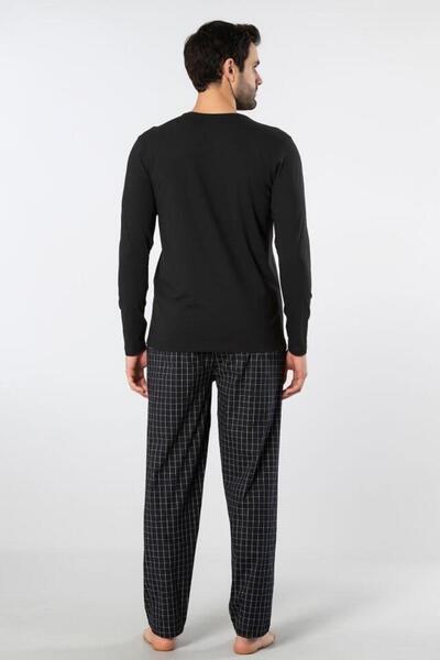 Cacharel Ανδρικό σετ πιτζάμα, επάνω μέρος από χτενισμένο βαμβάκι και κάτω από ύφασμα ποπλίνα, 95% βαμβάκι, 5% ελαστάνη