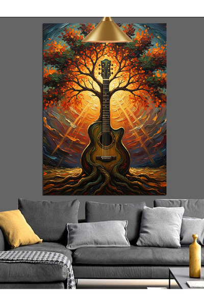 KanvasSepeti Pictură în ulei de înaltă calitate, cu motive de rădăcini, textu...