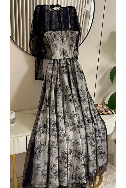 berlanty Long lace corset evening dress