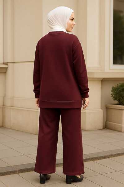 ECK MODA Women's Full Stretch Fabric Flexible Modal Fabric Front Pleated Bottom Top Set