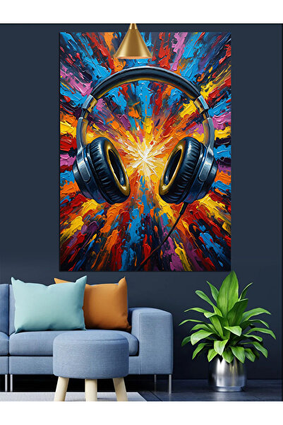 KanvasSepeti Šarena pozadina Visokokvalitetna uljana slika Teksturirano Platn...