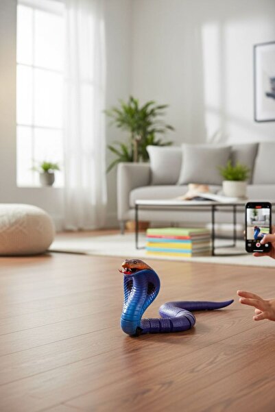 BYCEGU 15682 OYUNCAK IŞIKLI GERÇEKÇİ KOBRA YILANI BİR ADETTİR