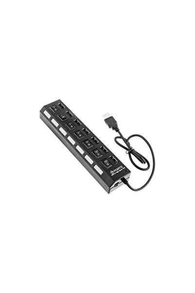 Hİ-SPEED 7 Port Usb Çoklayıcı Hub Anahtarlı Aç/kapa Düğmeli Işıklı Usb Çoğalt...