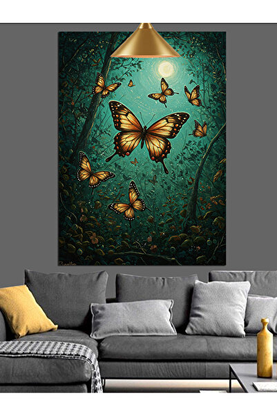 KanvasSepeti Fluturi Pictură în ulei de înaltă calitate texturat Canvas Canva...