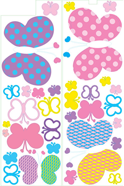 4Decor Autocolant decorativ – Fluturi colorați 60x90cm