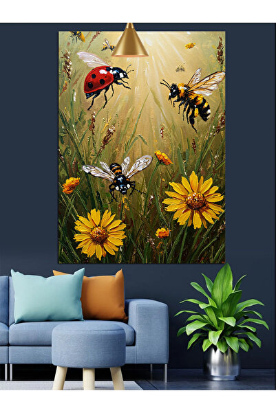 KanvasSepeti Buburuza Vopsea în ulei de înaltă calitate texturat Canvas Canva...