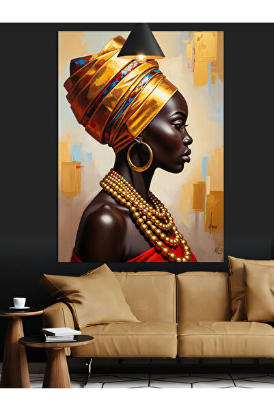 KanvasSepeti Pictură în ulei de înaltă calitate, cu ornamente aurii, texturat...