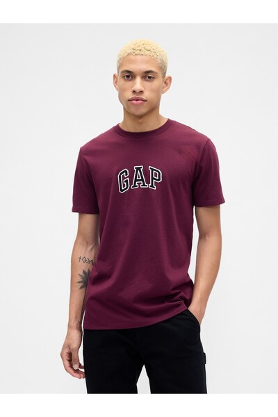 GAP Erkek Bordo Logo T-Shirt