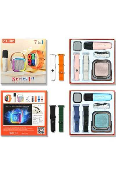 OEM Multifunctional smart watch with 4 straps + free speaker with microphone