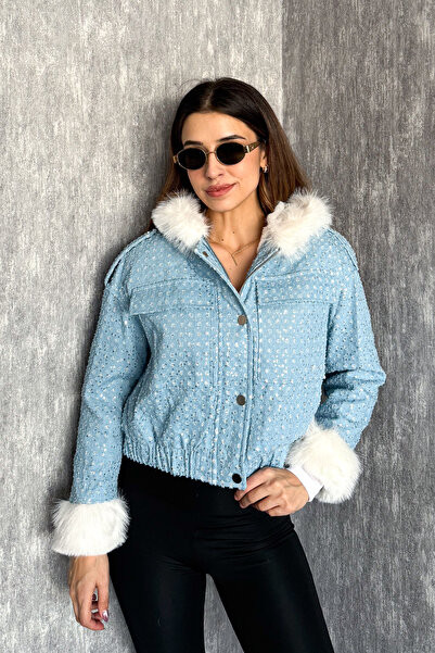 ModaPlaza Women's Fur Hooded Coat 99533