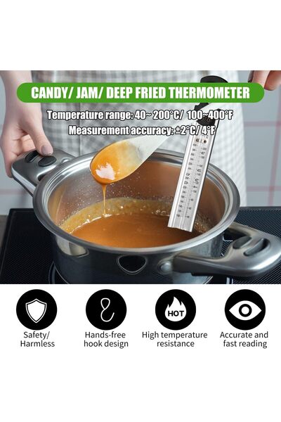 JZS Candy Thermometer Stainless Steel with Clip