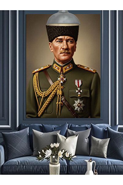 KanvasSepeti Vojna uniforma Visokokvalitetna uljana slika Teksturirano Platno...