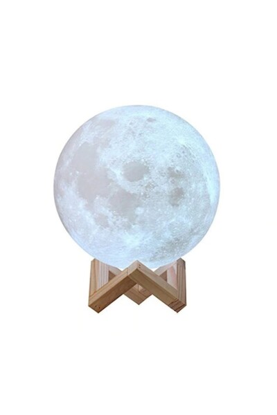 OEM 3D Moon Night Light Multicolor, 7 Effects, Rechargeable, Wooden Stand