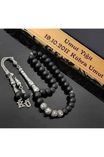 tesbihediye ORJINAL ONIKS TAŞI TESBIH İSME ÖZEL İSİMLİ HARFLI GÜMÜŞ TASARIMLI...