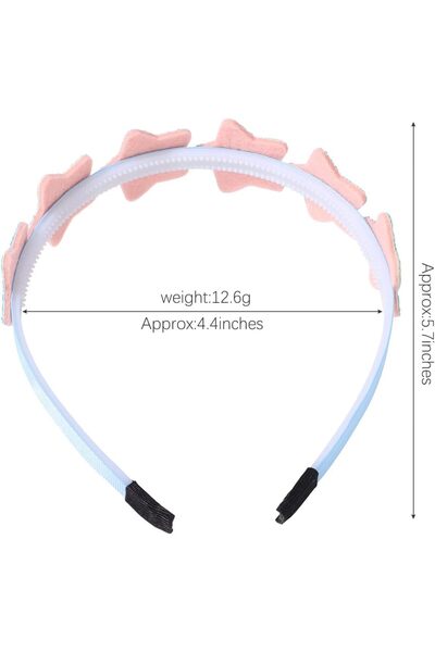 OASISGALORE أطواق شعر لامعة للبنات بأشكال فيونكة/قلب/نجمة