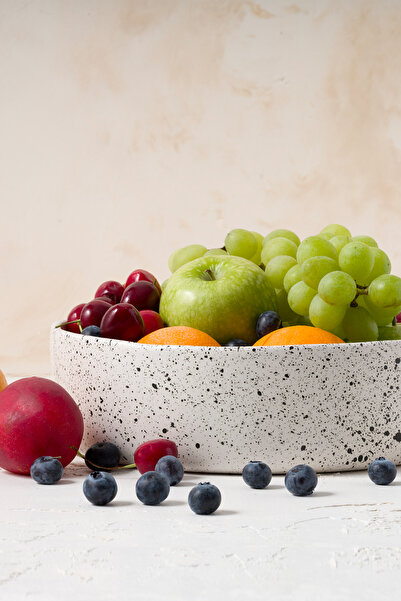 Koza Home Satin Matte White Crumpled Small Handmade Decorative Strainer 8602