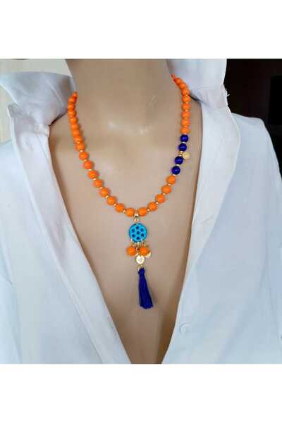 shop Mardin Gölgesi Cam Boncuk Süryani Nazar Taşı Tasarım Kolye Farklı Renkler