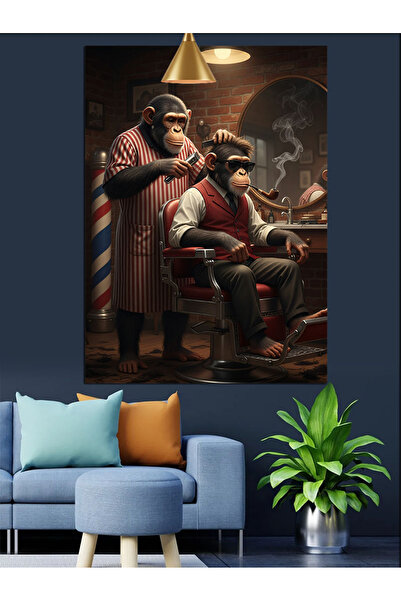 KanvasSepeti Maimuța care se rasucește Pictură în ulei de înaltă calitate tex...