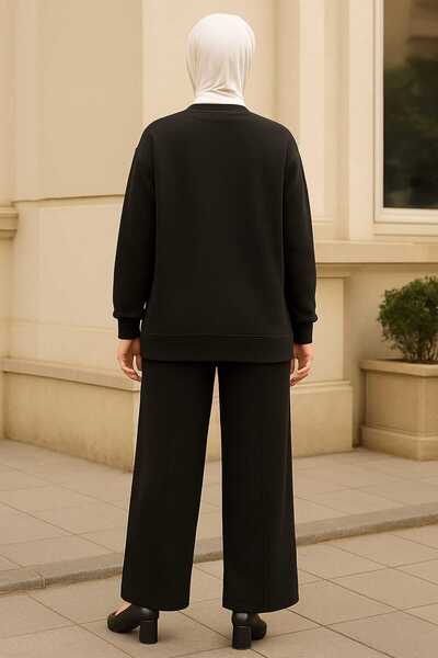 ECK MODA Women's Full Stretch Fabric Flexible Modal Fabric Front Pleated Bottom Top Set