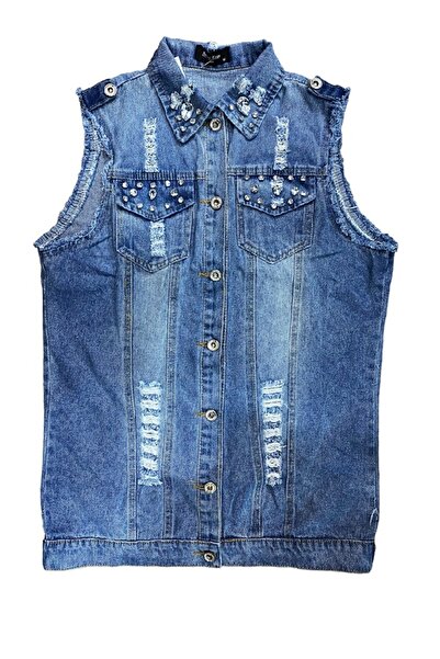 Gosse Women's Denim Vest with Strass