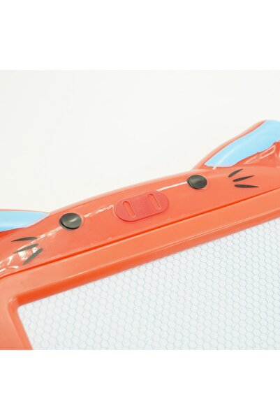 Flippy Dalip Magnetic Writing and Drawing Board, Cat Model, with Stylus, 23.2x18.5 cm, Red