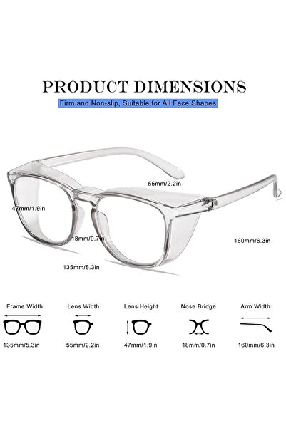 JZS Safety Glasses Anti Fog UV Protection Blue Light