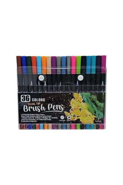 Meven Set Beauty Double-Ended Brush Pen Set – 36 Colors (Brush Tip)