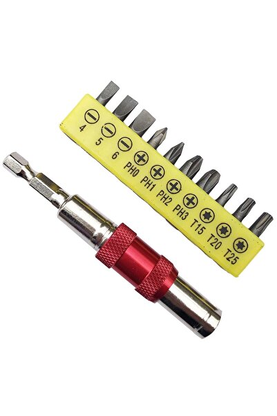 JZS 10pcs L-Shape Screwdriver Hex Socket Torx Hand Tool EDC Silver Red