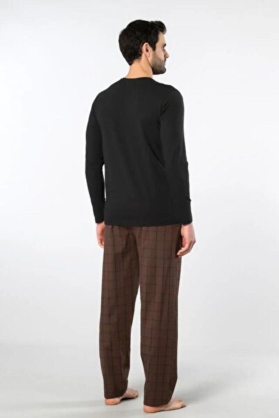 Cacharel Ανδρικό σετ πιτζάμα, επάνω μέρος από χτενισμένο βαμβάκι και κάτω από ύφασμα ποπλίνα, 95% βαμβάκι, 5% ελαστάνη