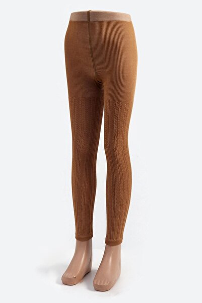 Katia&Bony Patterned Viscose Kids Tights Brown