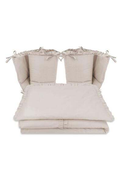 MimiNu 4-piece crib bedding, MimiNu, For crib 120x60 cm, With two side protectors, Made of cotton