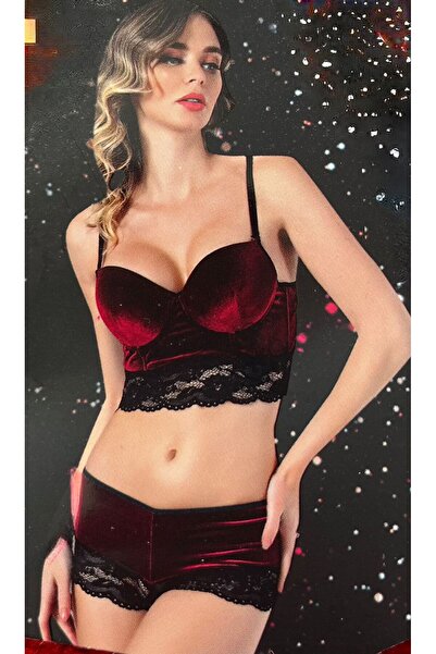 novavita(yenihayat) Büyük Beden Lacivert Kadife Takımı