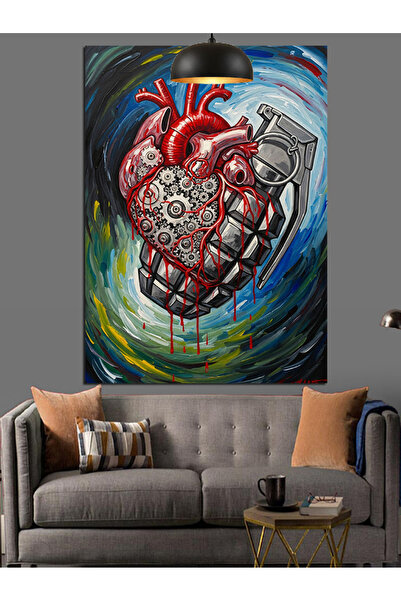 KanvasSepeti El Bomba Calamarata Pictură în ulei de înaltă calitate texturat ...