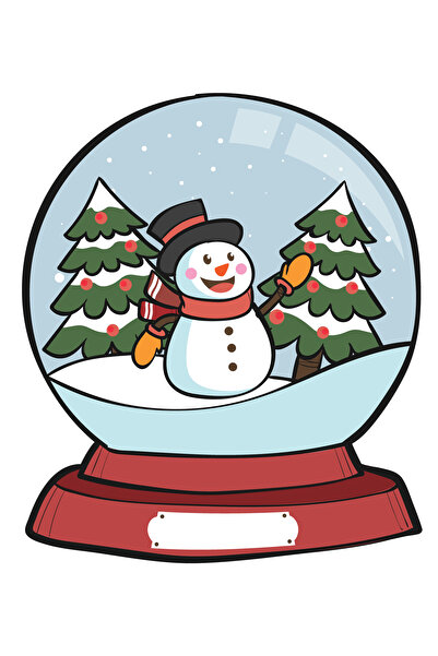 4Decor Autocolant decorativ – Glob de zăpadă 60x60cm