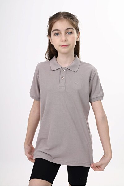 Toontoy Unisex Polo Neck Buttoned Long Short T-Shirt