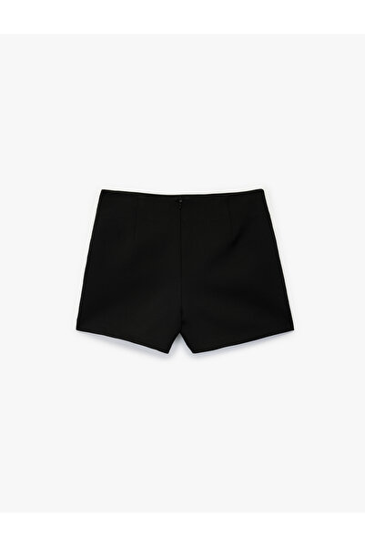 Koton Double-Breasted Mini Stone Short Skirt with Drape Detail