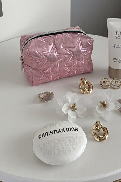 BAHELS Stargirl Pink Star Makeup Bag